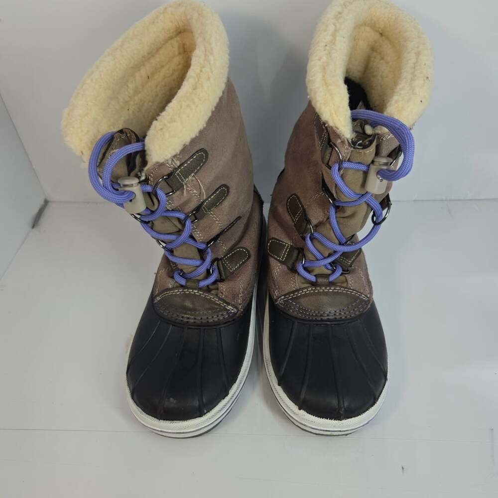 Target Thermolite Winter Snow Boots Size 5 Brown Faux Fur Lined